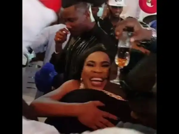 Video: Faithia Balgoun & Iyabo Ojo Hugs Lil Kesh Like Their Son As He Storms Pasuma